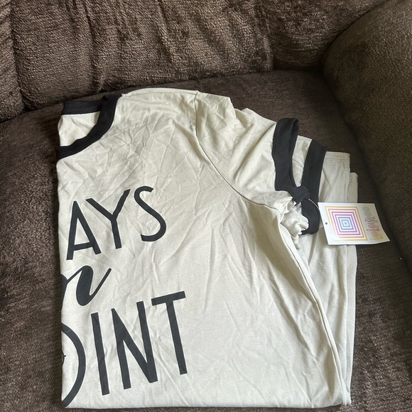 Lularoe Liv sz 2XL tee NWT “always on Point” - Picture 3 of 3